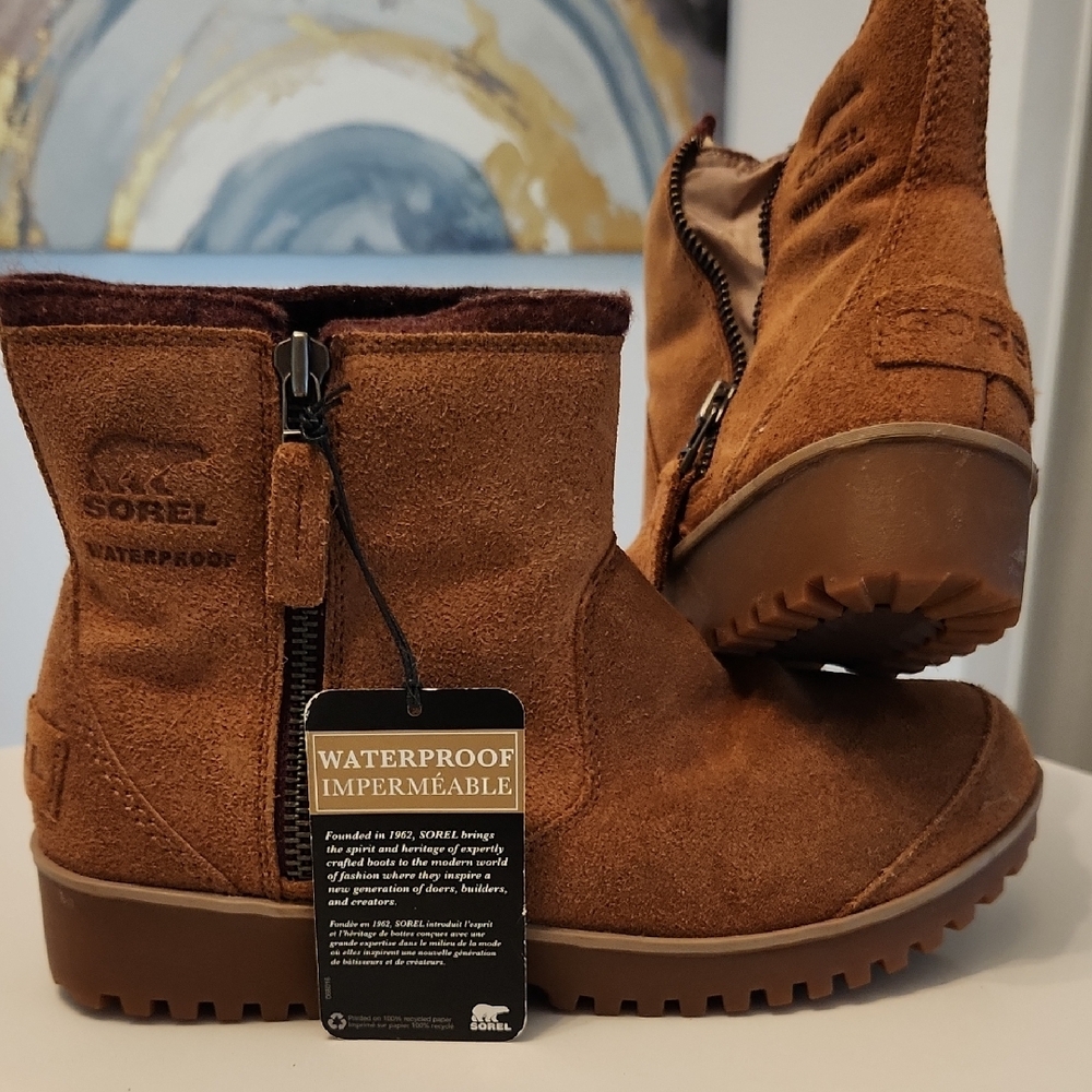 Sorel Waterproof Brown Suede Boots